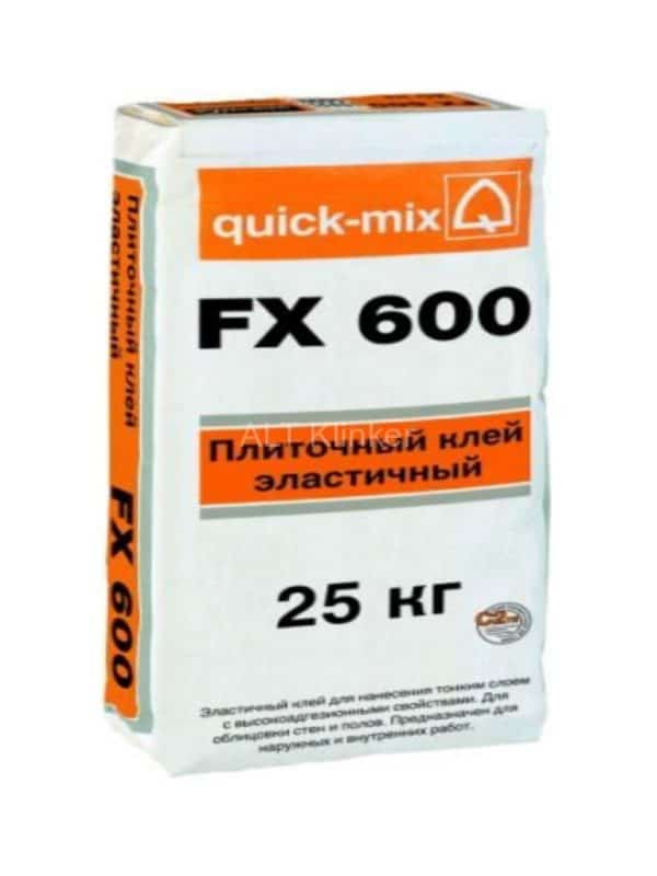 Плиточный клей FX 600 Quick-mix эластичный